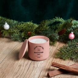 Rosewood Lux Candle 12Oz Ceramic Jar, Coconut Apricot Wax