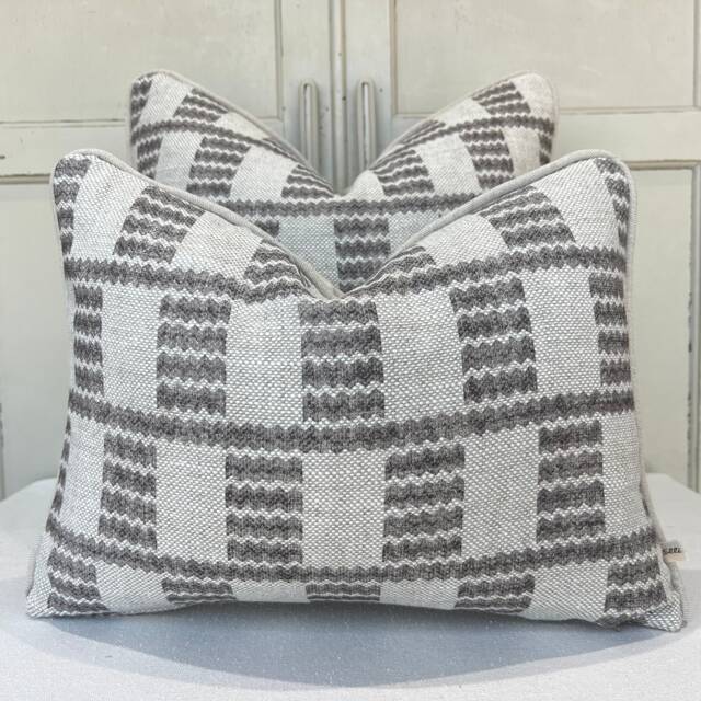 Cushions Made in Fermoie Cove Linen Luxury Designer Decorative Grey Neutral Cushion Pillow Throw Cover - image 1