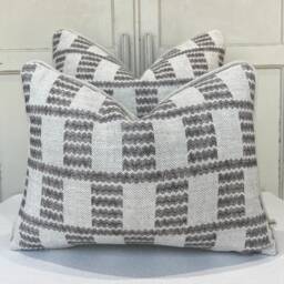 Cushions Made in Fermoie Cove Linen Luxury Designer Decorative Grey Neutral Cushion Pillow Throw Cover - thumbnail 1