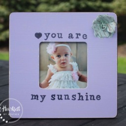 You Are My Sunshine Picture Frame - Personalized Baby Shower Gift - thumbnail 2