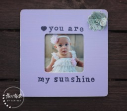 You Are My Sunshine Picture Frame - Personalized Baby Shower Gift - thumbnail 1