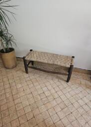 Moroccan Bench With Palm Leaf Cord