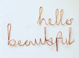 Hello Beautiful - Wire Word Sign Words Bespoke Home Decor Decor Wall Art Bedroom Hanging - thumbnail 1