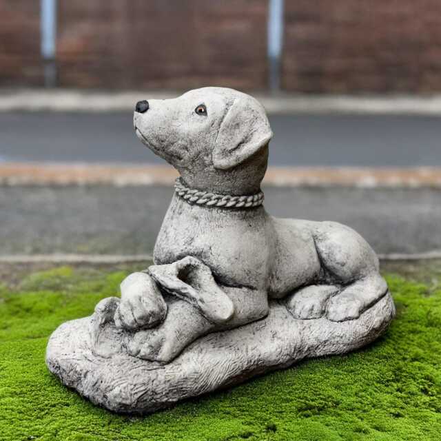 Relaxing Dog Figurine Concrete Labrador Statue Outdoor Lying Sculpture Garden Pet Ornament Animal Decoration Dog Lover Gift Handmade - image 1