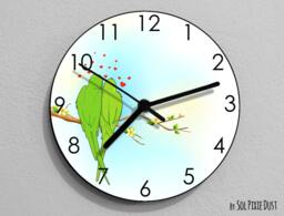 Love Birds Wall Clock - Kids Nursery Room, Teens Baby Room - thumbnail 1