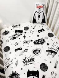 Comic Superhero Bedding, Bedding, Children's Room Decor, Superhero, Kids Duvet Covers, Fitted Sheets