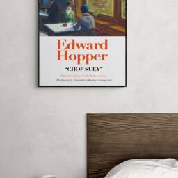 Edward Hopper Print, Chop Suey Exhibition Poster, American Realism Wall Art, Vintage Diner Art Nighthawks Artist - thumbnail 3