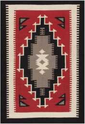 Custom Handwoven Wool Kilim Rug Southwest Tribal Design - thumbnail 1