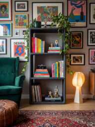 Luno Big Bookcase, Micro Concrete Texture - thumbnail 1