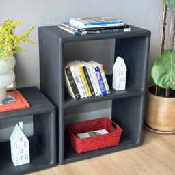 Luno Big Bookcase, Micro Concrete Texture - thumbnail 3