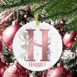 Personalised Ballerina Christmas Decoration - Granddaughter Gift Custom Bauble For Girls Stocking Filler Box