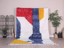 Authentic Moroccan Rug, Beni Ourain Rug 7x10 Ft, Wool