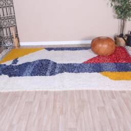 Authentic Moroccan Rug, Beni Ourain Rug 7x10 Ft, Wool - thumbnail 2