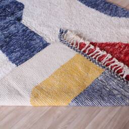 Authentic Moroccan Rug, Beni Ourain Rug 7x10 Ft, Wool - thumbnail 4