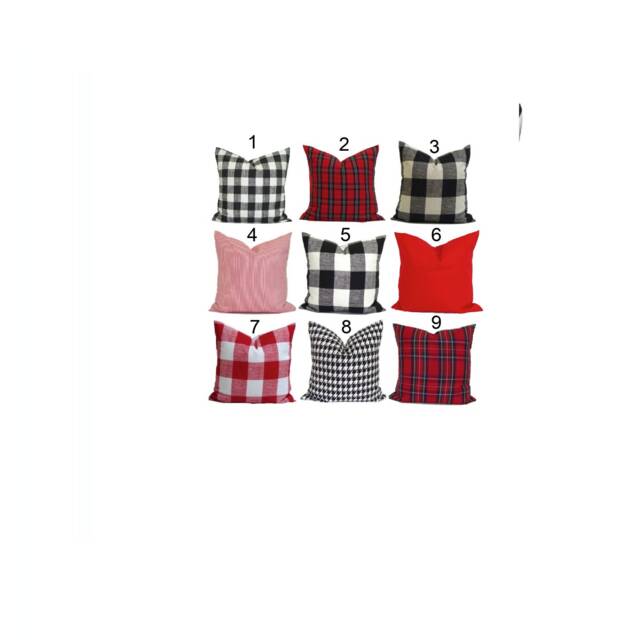 Christmas Pillow Cover, Farmhouse Christmas Pillows, Plaid Covers, Tartan All Sizes Incl Euro Shams - image 1