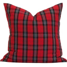 Christmas Pillow Cover, Farmhouse Christmas Pillows, Plaid Covers, Tartan All Sizes Incl Euro Shams - thumbnail 2