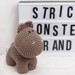 Crocheted Music Box Hippo - thumbnail 2