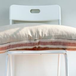 "Handwoven Lumbar Pillow Cover Vintage Karen Hemp, Boho Farmhouse Decor - 14"" X 36" - thumbnail 3