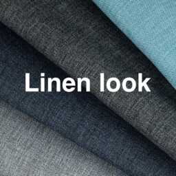 Linen Large Footstool, Coffee Table Upholstered Footstool Handmade Ottoman, Slub Linen Look - thumbnail 4