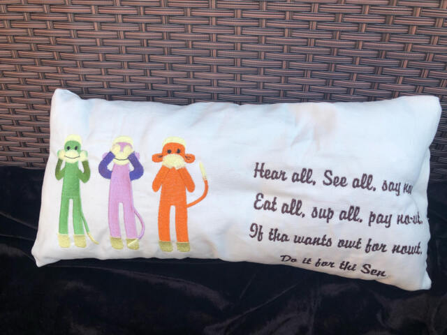Monkey Cushion, Monkey Pillow, Three Wise Monkeys, Humorous Gift, New Home Mother's Day Gift - image 1