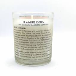 Janet Jackson Glass Votive Candle // Lgbtq Altar - thumbnail 2