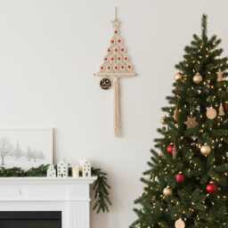 Macrame Xmas Tree, Christmas Wall Art, Boho Holiday Decor, Macrame, Tree Gift, Trendy Decor X51 - thumbnail 4