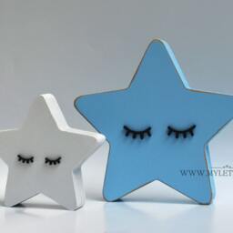 Sleepy Stars - Nursery Decor Kids Room Wooden Wood Kids - thumbnail 3