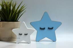 Sleepy Stars - Nursery Decor Kids Room Wooden Wood Kids - thumbnail 1