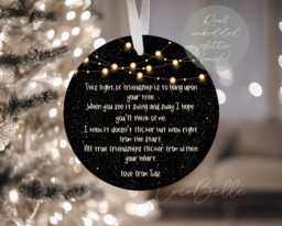 Personalised Light Of Friendship Bauble, Friend Poem Glitter Christmas Clip Art Name Gift UK Tree Decor Ideas Besties Present For Bff Group