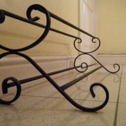 Wrought Iron Shoe Rack, Metal Storage, Porch, Hallway, Cuboard Storage. Shoe Organiser, Stand, Decor. Rack - thumbnail 2