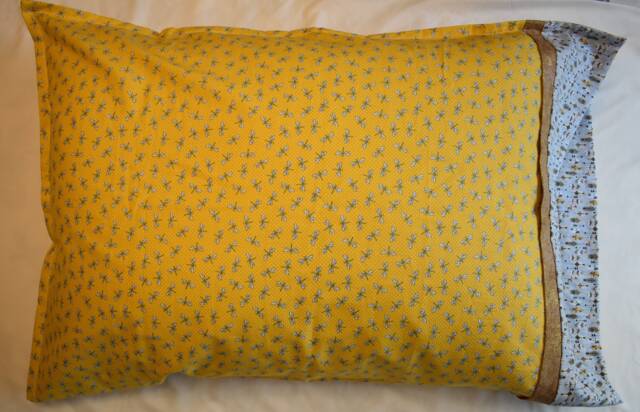 Yellow Dragonfly Pillowcase With A Feather & Arrow Cuff - image 1