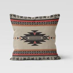 Turkish Style Kilim Print Cushion Cover-Rug Design Pillow-Authentic Cover-Home Motif Decor Cushion-Gift For Her Cushion-Handmade Rug - thumbnail 3