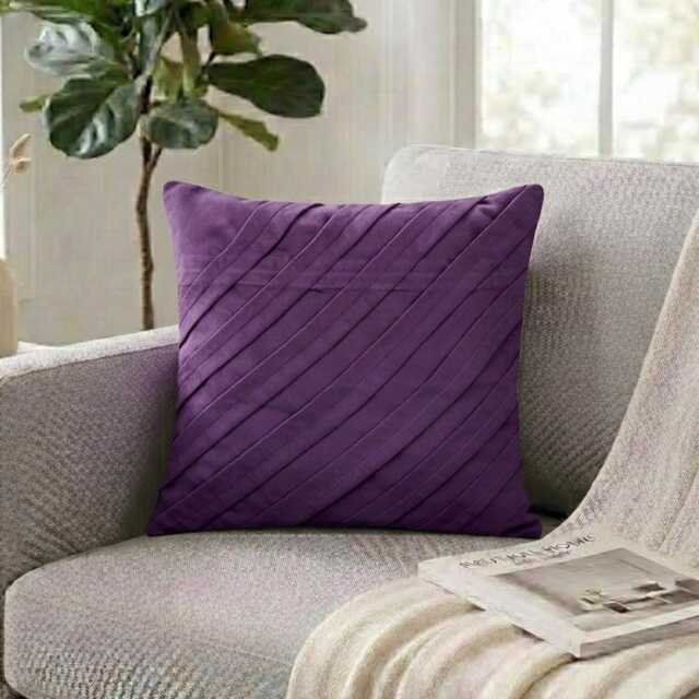 "Decorative Purple Bed Pillow Case 24""x24""/26""x26" - image 1