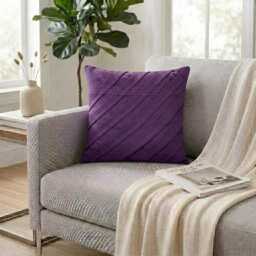 "Decorative Purple Bed Pillow Case 24""x24""/26""x26" - thumbnail 2