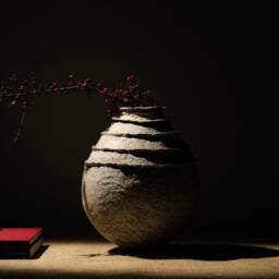 Handmade Paper Clay Vase Wabi Sabi Vessel With Aging Effect, Boho Chic Statement Centerpieces - thumbnail 3