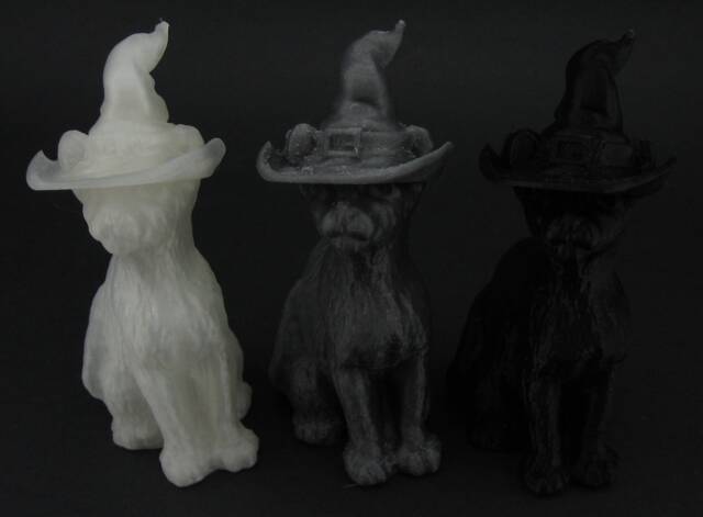 Witch Cat Figurine - Spooky 3D Printed Halloween Decoration - image 1