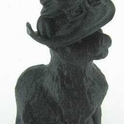 Witch Cat Figurine - Spooky 3D Printed Halloween Decoration - thumbnail 3