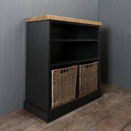Large Rustic Shoe Bench With Shelves & Baskets Hand Made Furniture For Hallway Bathroom Utility Boot Room - thumbnail 3