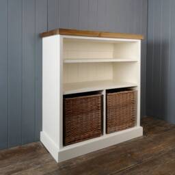 Rustic Shoe Bench With Shelves & Baskets, Handmade Hallway Furniture