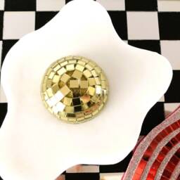 Disco Eggs & Bacon - Checkered Funky Food Decor 3D Maximalist Breakfast Pop Art - thumbnail 3