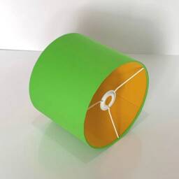 New Hq Neon Cotton Double Sided Lamp Shade Pendant Light Drum Mint Yellow - thumbnail 2