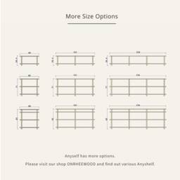 Any Shelf 80/3 - Mid-Century Modern Low Bookcase White Oak & Hpl Shelving Unit - thumbnail 4