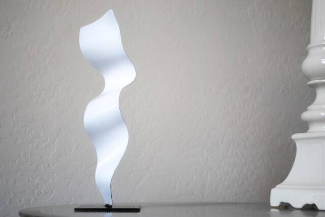 Metal Abstract Art Sculpture Modern Retro Simple Table Decor Contemporary Mid Century - image 1