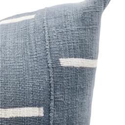 Farmhouse Pillow -- African Pillow, Mudcloth Blue Grey Cover- Throw Cover, Sofa Cushion, Fall Decor 22x22 - thumbnail 2