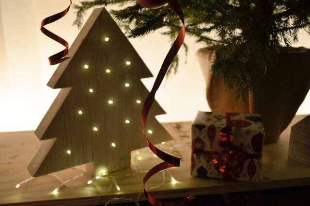 Christmas Tree, Wooden Ecofriendly Minimal Design Reclaimed Home Decor, Living Xmas Decor - image 1