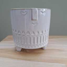 Ceramic Plant Pot With Quirky Face