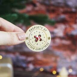 Father Christmas' Lost Button, Property Of Christmas, Christmas Eve Tradition, Xmas Stocking Filler, Wooden Santa's Missing Button - thumbnail 4
