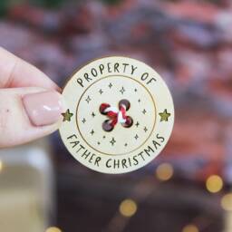 Father Christmas' Lost Button, Property Of Christmas, Christmas Eve Tradition, Xmas Stocking Filler, Wooden Santa's Missing Button - thumbnail 3