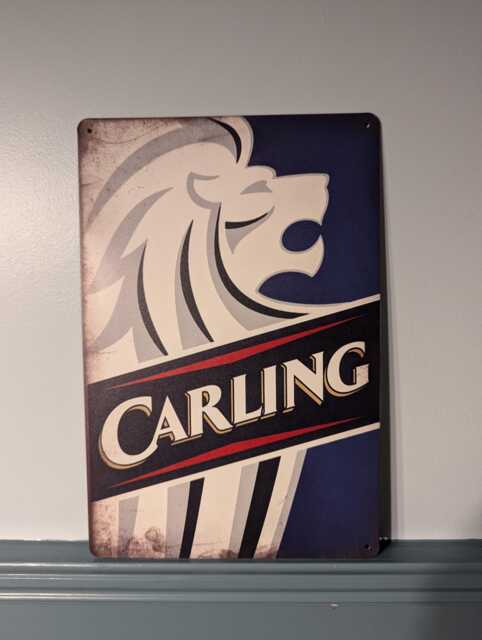 Carling A4 Metal Sign 20x30cm Man Cave Plaque Wall Art Gift
