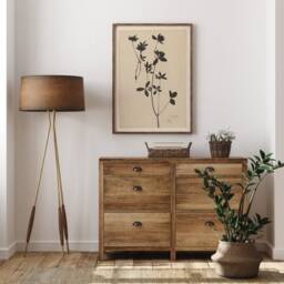 Rustic Clover Print, Wildflower Wall Art, Good Luck Naturalistic Pattern, Neutral Botanical Poster, Plant Lover Gift, Kitchen Decor, Digital - thumbnail 3